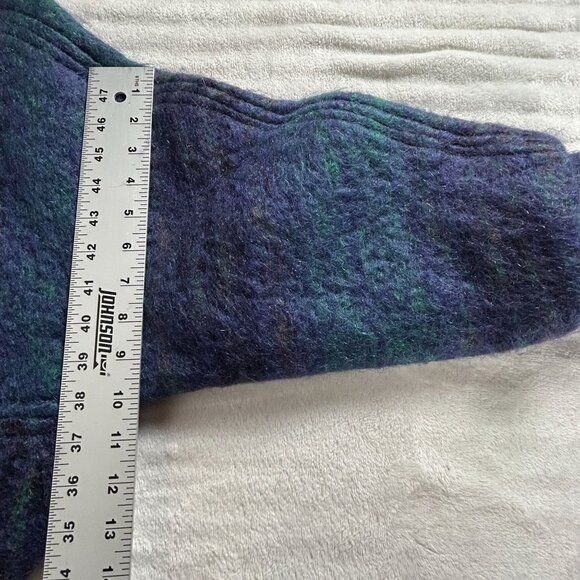 Vintage 60s/70s Freedom Wear by Treas Ni Riain Mohair Plaid Jacket/Coat XL Blue - Picture 12 of 12